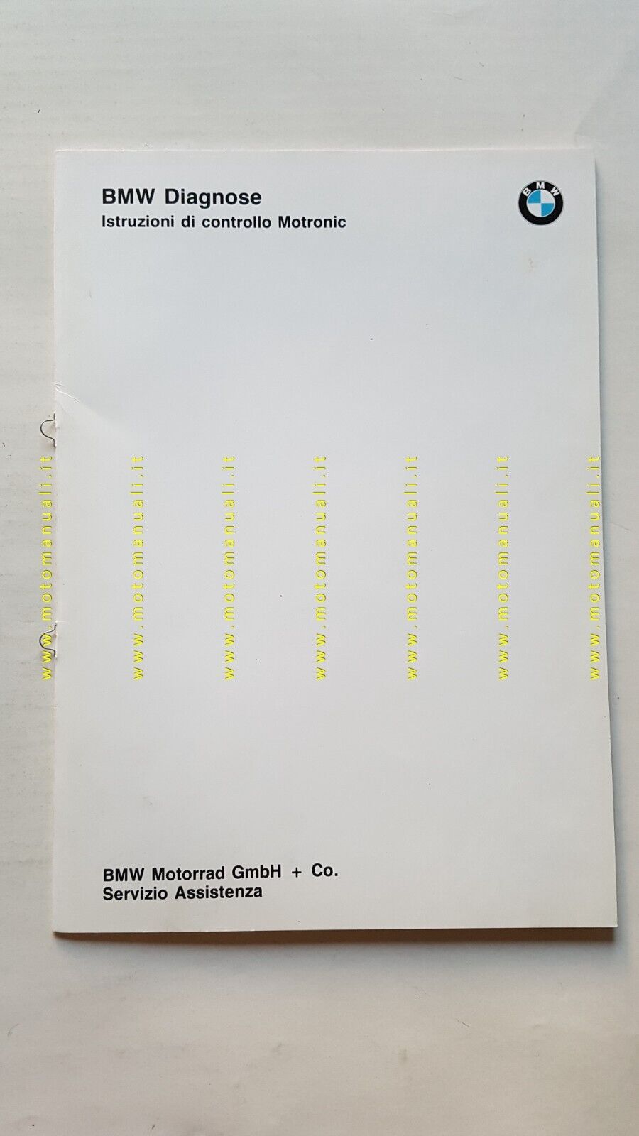 BMW Motronic Istruzioni di controllo 1989 manuale officina ITALIANO originale
