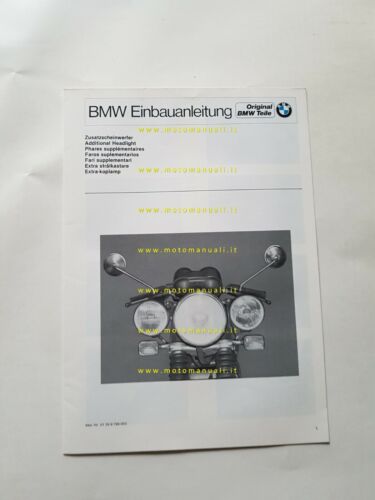 BMW procedura montaggio fari supplementari anni 70 opuscolo manuale per …