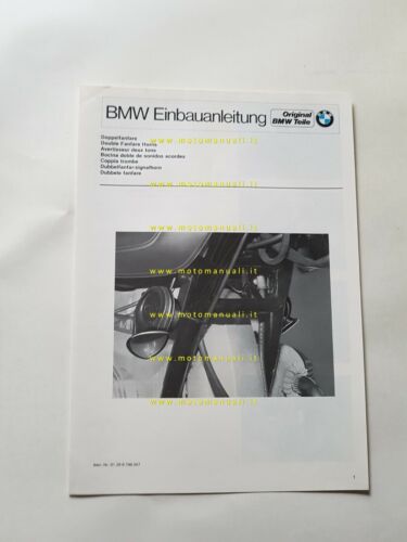 BMW procedura montaggio kit doppio clacson anni 70 opuscolo manuale …