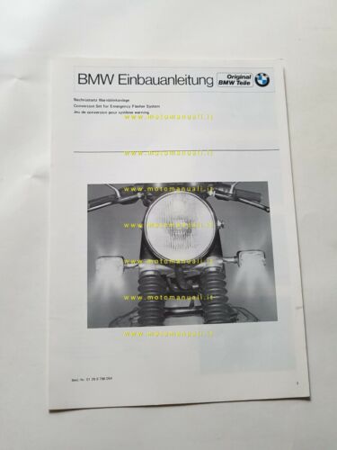 BMW procedura montaggio kit luci emergenza anni 70 opuscolo manuale …