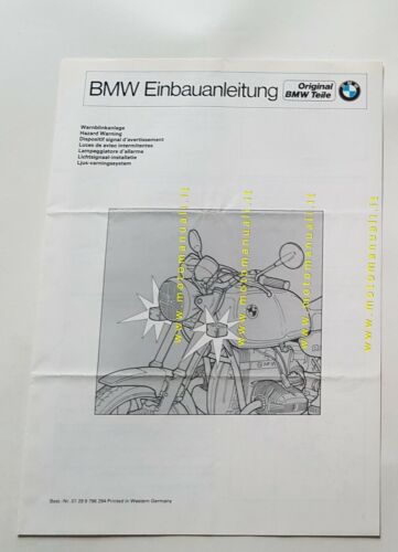 BMW procedura montaggio lampeggio emergenza opuscolo manuale officina