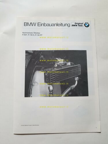 BMW procedura montaggio radiatore olio anni 70 opuscolo manuale per …