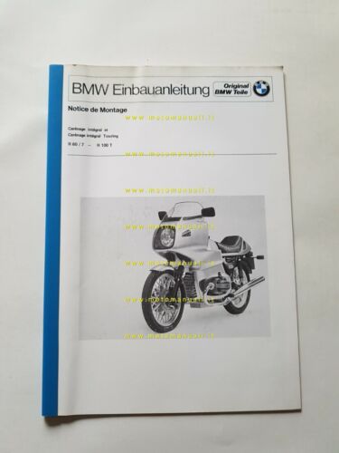 BMW procedure montaggio carenatura integrale opuscolo manuale officina FRANCESE