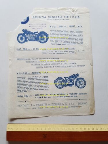 BMW R 51/3 - R 25 depliant originale ITALIANO