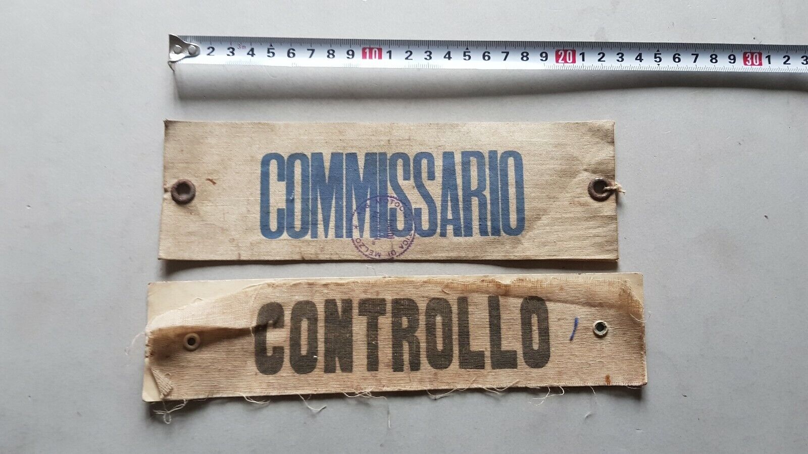 Bracciali Commissario - Controllo per gimkana anni 50 Moto Club …