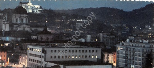 Brescia Cartolina mignon Brescia notturno timbro vaccinatevi polio 1964