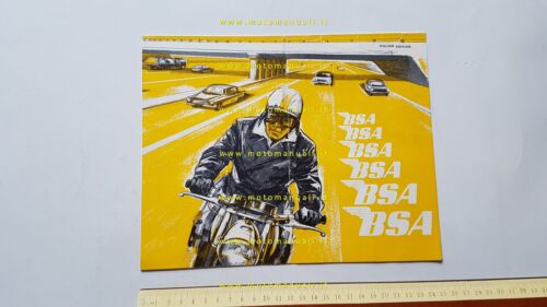 BSA catalogo produzione modelli moto 1965 depliant originale italiano