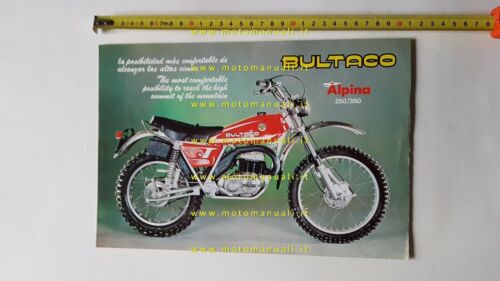 Bultaco Alpina 250 350 1975 depliant originale brochure