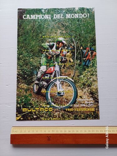 BULTACO produzione modelli 1977 Vesterinen depliant originale ITALIANO