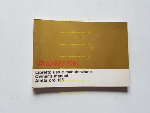 Cagiva 125 Aletta Oro 1985 manuale uso manutenzione libretto originale