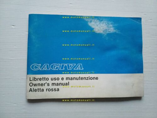 Cagiva 125 Aletta Rossa 1983 manuale uso manutenzione originale owner's …