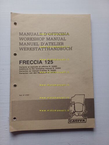 Cagiva 125 Freccia C9 1988 VARIANTI manuale officina Cruiser shop …