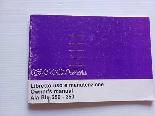 Cagiva Ala Blu 250 350 1983 manuale uso manutenzione libretto …