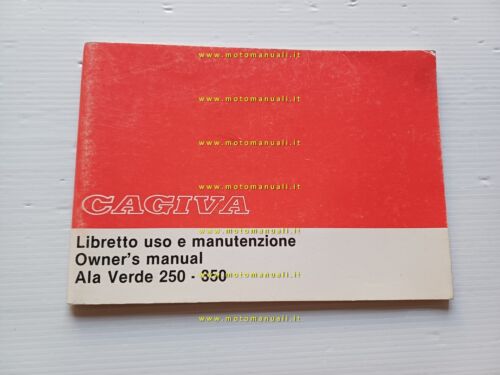 Cagiva Ala Verde 250 - 350 1983 manuale uso manutenzione …