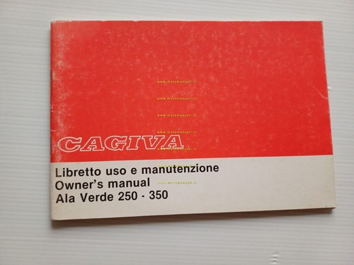 Cagiva Ala Verde 250 - 350 1983 manuale uso manutenzione …