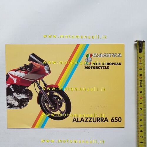 Cagiva Alazzurra 650 depliant originale brochure