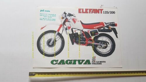 Cagiva Elefant 125-200 Enduro depliant originale Italiano moto brochure