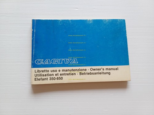Cagiva Elefant 650 1985 manuale uso manutenzione libretto istruzioni originale