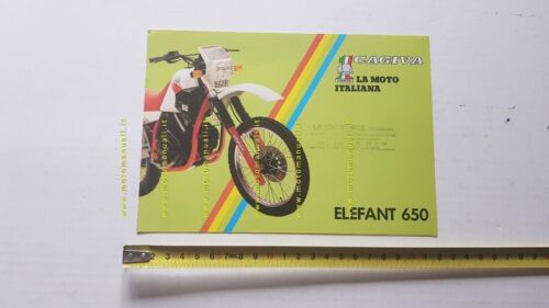 Cagiva Elefant 650 Enduro 1985 depliant originale Italiano moto brochure