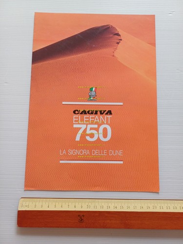 Cagiva Elefant 750 Enduro 1989 depliant originale Italiano moto brochure