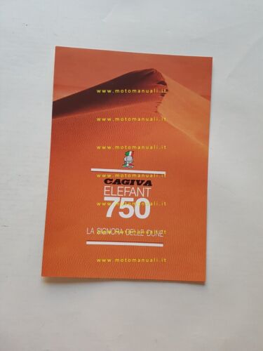 Cagiva Elefant 750 Enduro 1989 depliant originale Italiano moto brochure