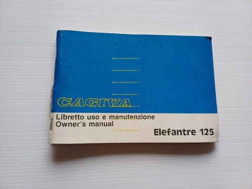 Cagiva Elefantre 125 1986 manuale uso manutenzione libretto originale