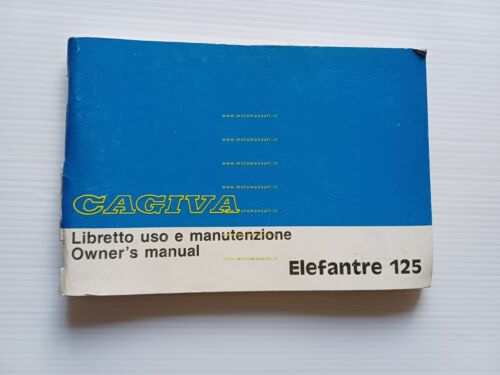 Cagiva Elefantre 125 1986 manuale uso manutenzione libretto originale italiano