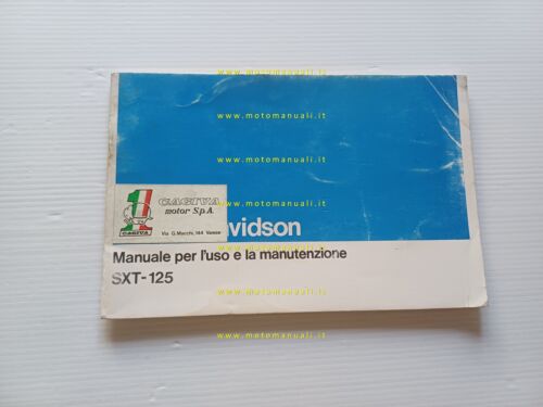 Cagiva-HD SXT 125 manuale uso manutenzione libretto originale Italiano