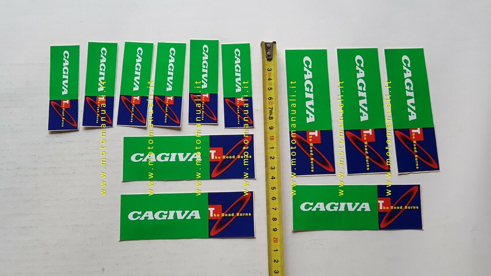 Cagiva lotto 12 adesivi pubblicitari anni 90 originali genuine factory …