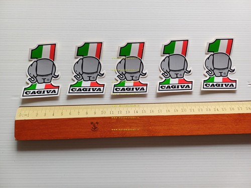 Cagiva lotto 5 adesivi pubblicitari anni 80 originali genuine factory …