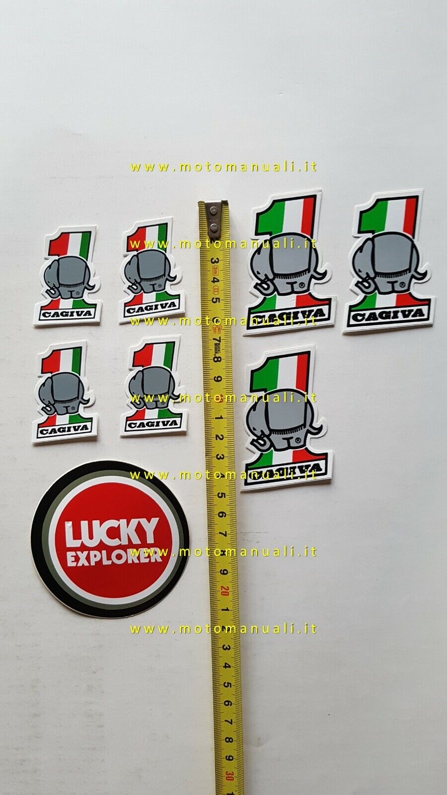 Cagiva lotto 8 adesivi pubblicitari anni 80 originali genuine factory …