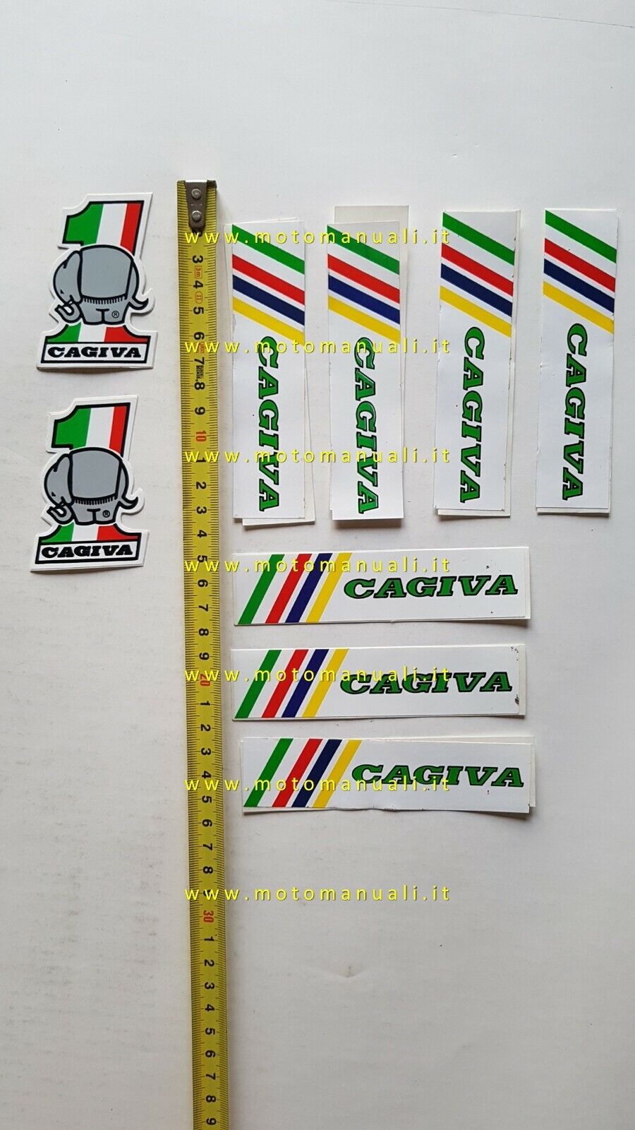 Cagiva lotto 9 adesivi pubblicitari anni 80 originali genuine factory …