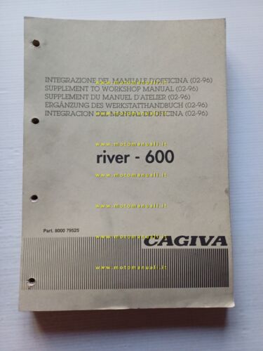 CAGIVA River 600 1995-96 manuale officina INTEGRAZIONE originale