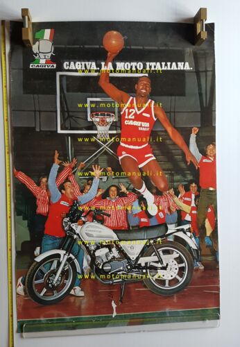 Cagiva SST 125 - Cagiva Basket manifesto poster originale anni …