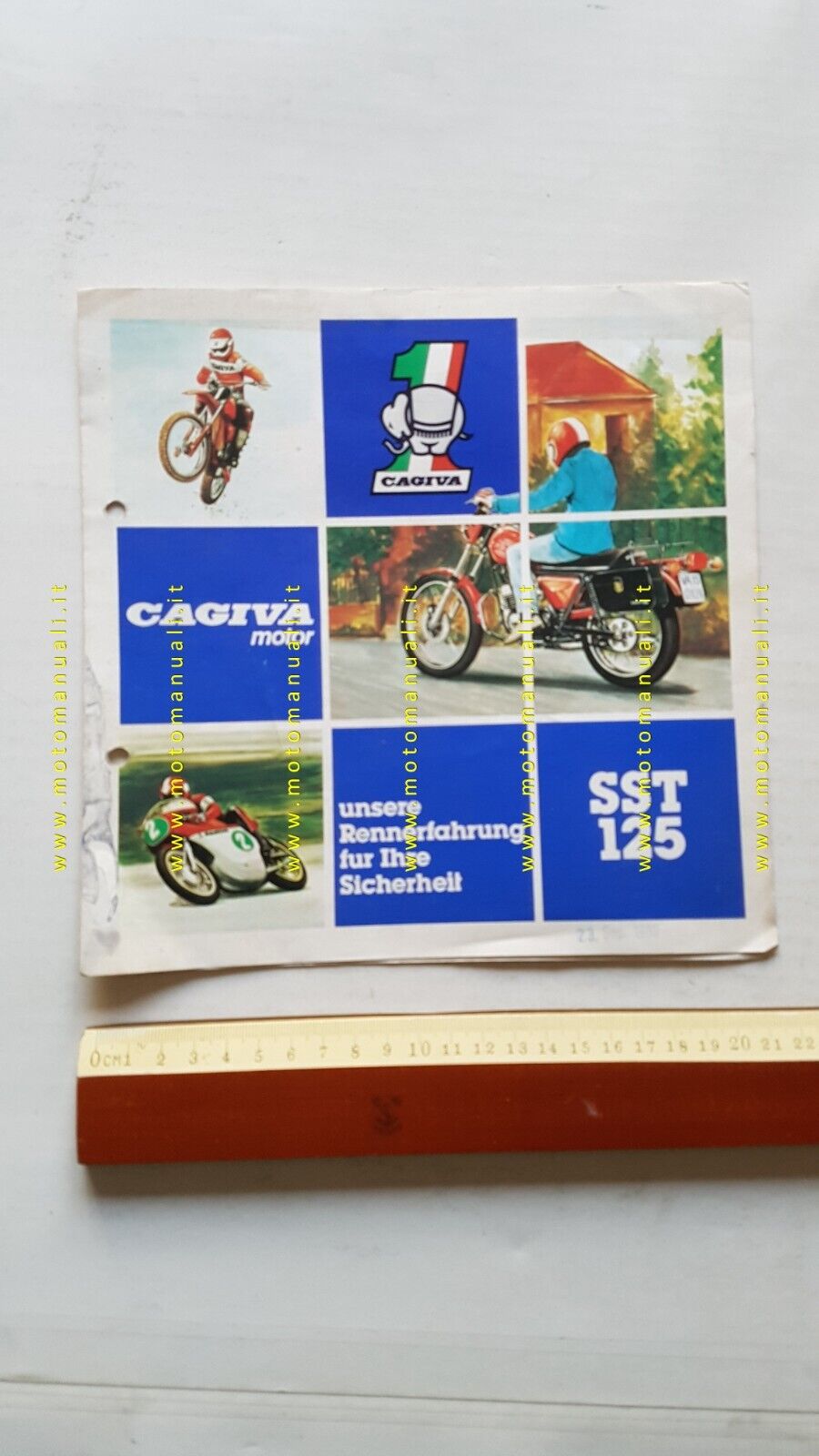 Cagiva SST 125 depliant originale moto tedesco DEUTSCH