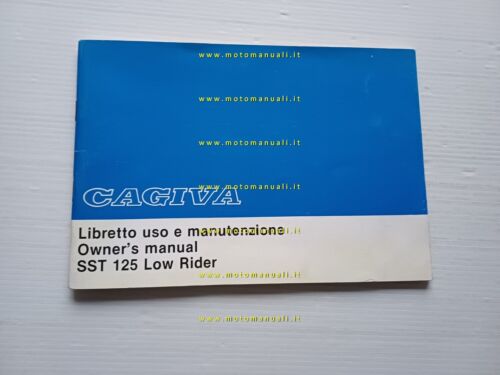 Cagiva SST 125 Low Rider 1982 manuale uso originale italiano …