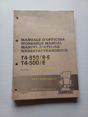 CAGIVA T4 350 R-E - 500 E 1987 manuale officina …