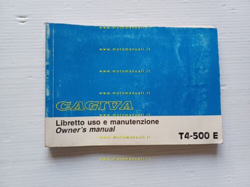 Cagiva T4 500 E 1987 manuale uso manutenzione libretto istruzioni …