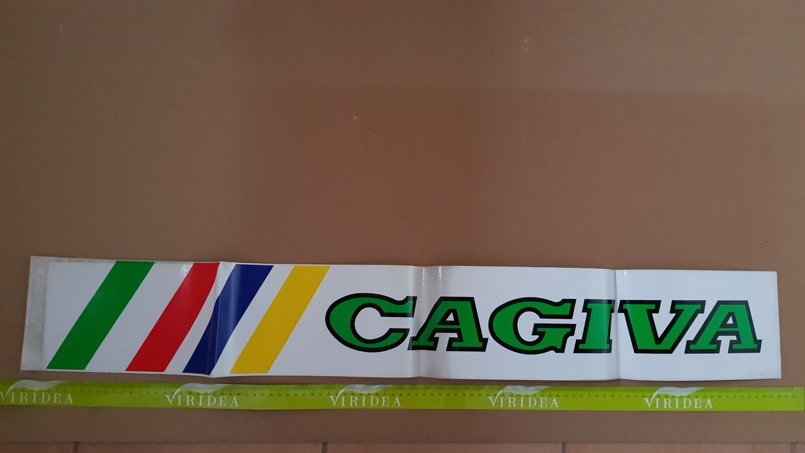 Cagiva vetrofania adesivo gigante 100 cm concessionari anni '80 originale …