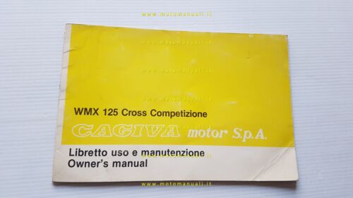 Cagiva WMX 125 Cross 1981 manuale uso manutenzione libretto originale …