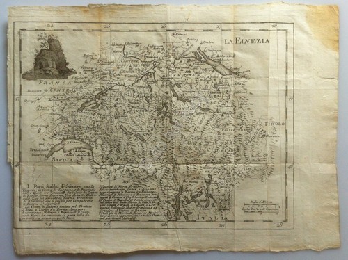 Calcografia 1778 - L'Elvetia - Svizzera - Abate Lambert - …