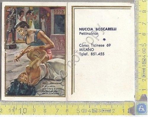 Calendarietto - Calendar - Nuccia Boscarelli - Pettinatrice - Milano …