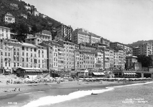 Camogli spiaggia dal mare 1964