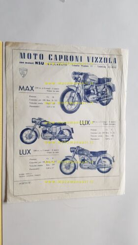Caproni Vizzola NSU Max 250 - Lux 200 depliant originale