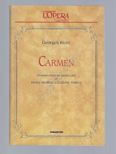 Carmen Bizet Opera Lirica Libretto I grandi de L'Opera De …
