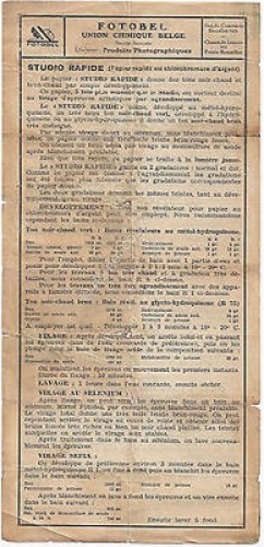 Carta fotografica - Photo paper - Union Chimique Belge - …