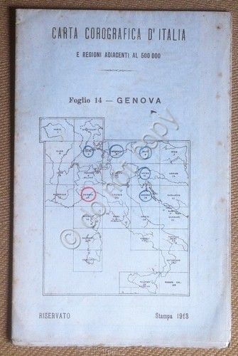 Carta geografica d'Italia e regioni adiacenti (militare?) - 1913 - …