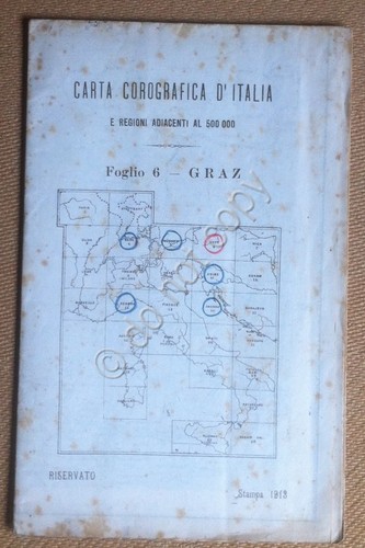 Carta geografica d'Italia e regioni adiacenti (militare?) - 1913 - …