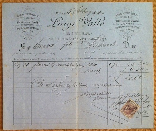 Carta Intestata - Letterhead - Luigi Valle - Porcellane - …