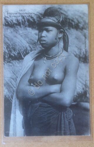 Cartolina - Afrique Occidentale - Jeune Foulah - Giovane ragazza …